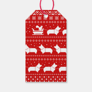 Corgis Christmas Sleigh Dogs Holiday To From Gift Tags