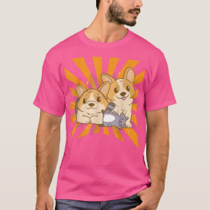 Corgis Dog Racoon Corgi  T-Shirt