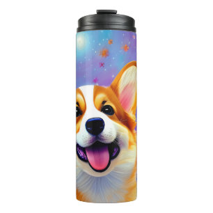 Corgi's Floral World Thermal Tumbler