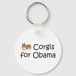 Corgis for Obama Key Ring
