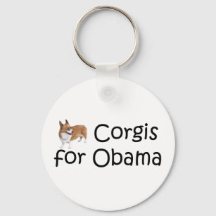 Corgis for Obama Key Ring