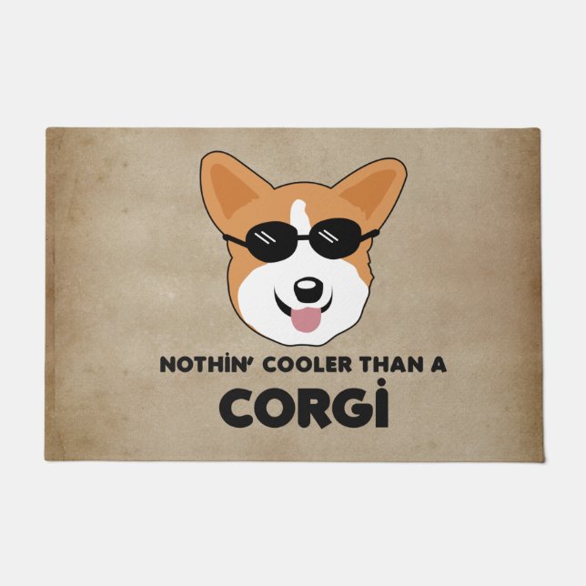 Corgis Funny Nothing Cooler Than a Corgi Doormat (Front)