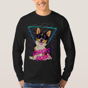Corgis Rock Tri Colour Corgi With Sunglasses And S T-Shirt
