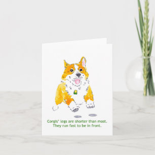 Corgis Run Fast Card
