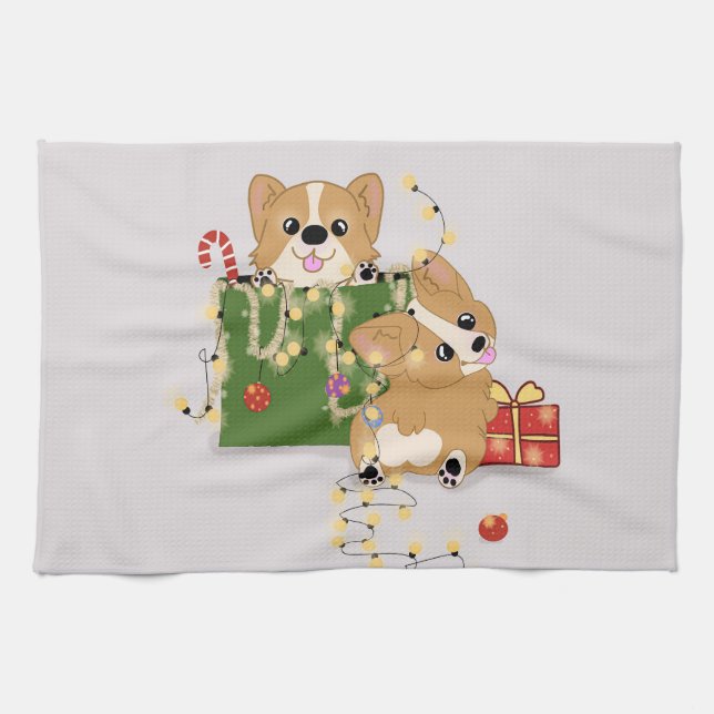 Corgis Tea Towel (Horizontal)