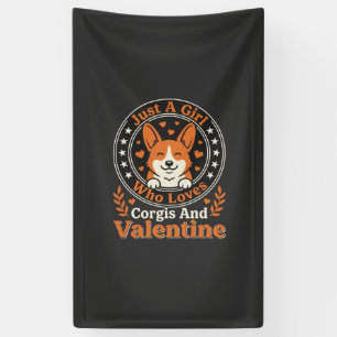 Corgis Valentine Design for Girls Who Love Corgis Banner