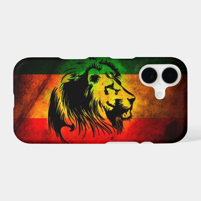 cori rasta reggae graffiti flag lion iPhone case (Back Horizontal)