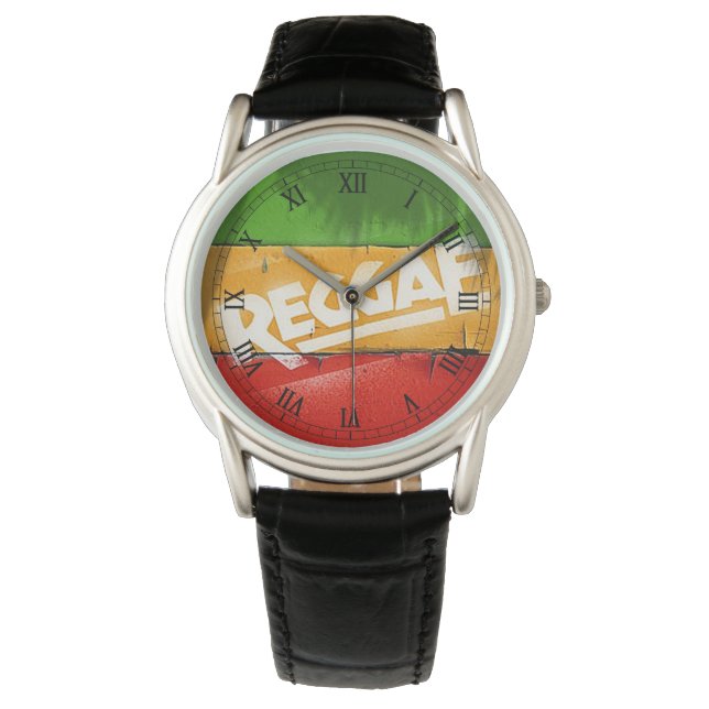 cori rasta reggae graffiti flag lion watch (Front)