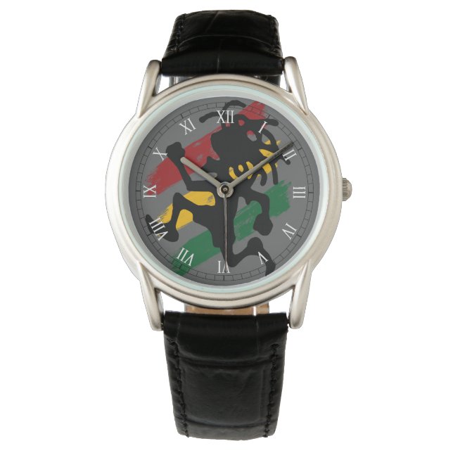 cori rasta reggae graffiti flag lion watch (Front)