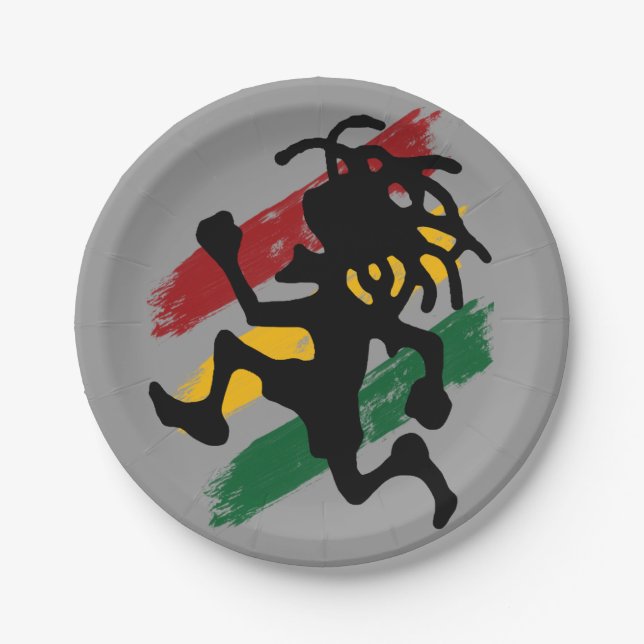 Cori Reith Rasta reggae rasta Paper Plate (Front)