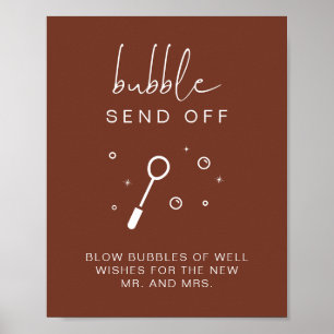 CORIANDER Bohemian Bubble Send Off Wedding Sign