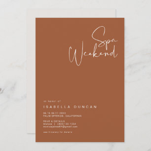 CORIANDER Bohemian Burnt Orange Bachelorette Invit Invitation