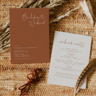 CORIANDER Bohemian Burnt Orange Bachelorette Invitation