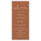 CORIANDER Bohemian Burnt Orange Wedding Program