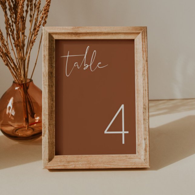 CORIANDER Boho Burnt Orange Modern Table Number (Creator Uploaded)