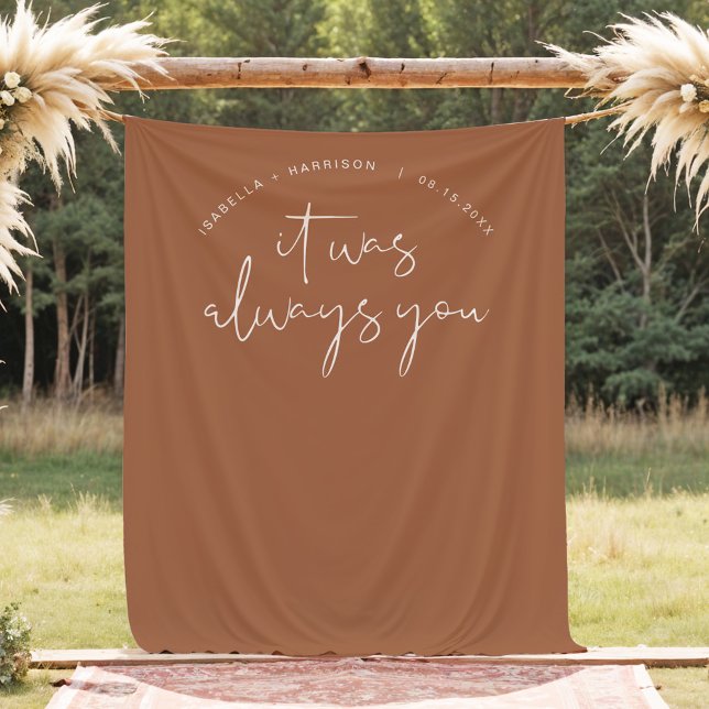 CORIANDER Boho Burnt Orange Wedding Photo Backdrop Tapestry (Creator Uploaded)