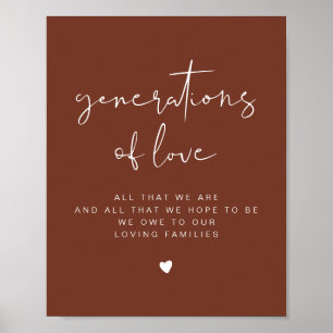 CORIANDER Boho Generations of Love Wedding Sign