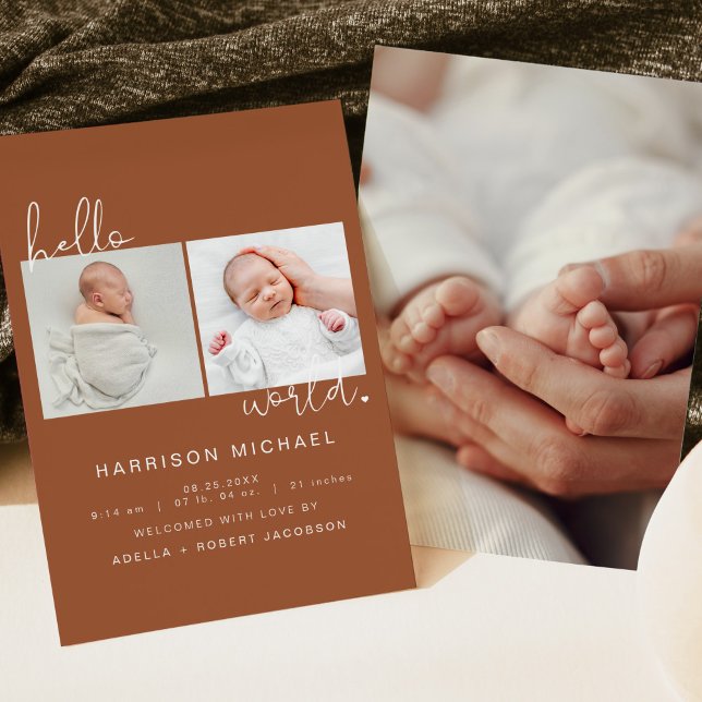 CORIANDER Boho Newborn Photo Announcement  (Creator Uploaded)