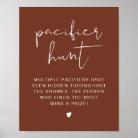 CORIANDER Boho Rust Pacifier Hunt Baby Shower Game