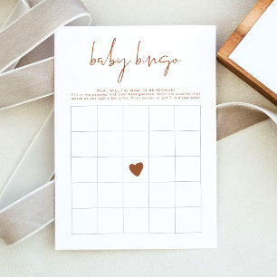 CORIANDER Boho Terracotta Baby Shower Bingo Game I Invitation