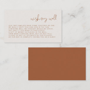 CORIANDER Boho Terracotta Beige Wishing Well Card