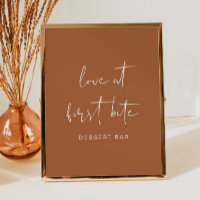 CORIANDER Boho Terracotta Dessert Bar Poster