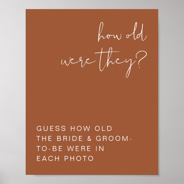 CORIANDER Boho Terracotta How Old Were They Sign (Front)