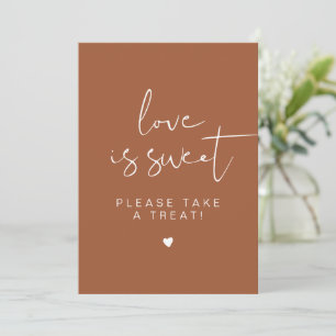 CORIANDER Boho Terracotta Love is Sweet Favour Sig Invitation