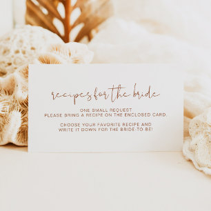 CORIANDER Boho Terracotta Recipes for the Bride Enclosure Card