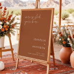 CORIANDER Boho Terracotta Wedding Welcome Poster<br><div class="desc">This wedding welcome sign template features a modern edgy font and a modern minimalist design with a boho terracotta and white colour combination. Easily edit *most* wording to match your event. Colours are 100% editable.</div>