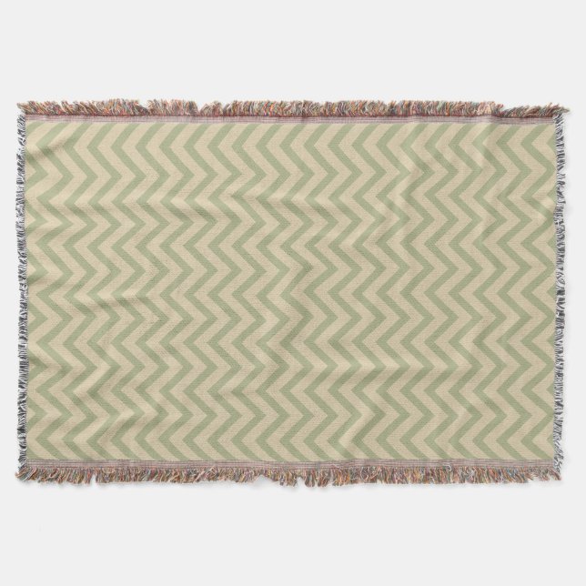 Coriander Spice Moods Chevrons Throw Blanket (Front)