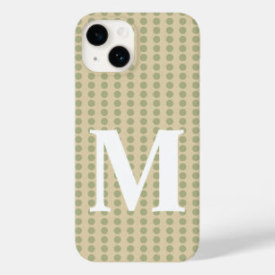 Coriander Spice Moods Dots with monogram Case-Mate iPhone 14 Case