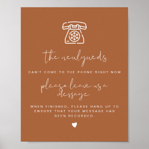 CORIANDER Terracotta Telephone Guestbook Sign 