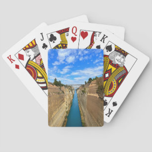 Corinth Canal Greece Photograph Playing Cards