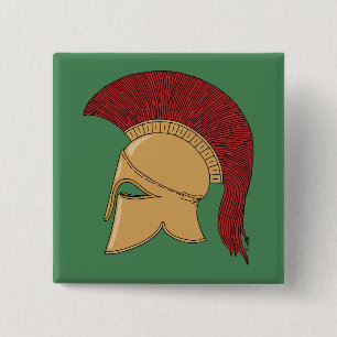 Corinthian Helmet 15 Cm Square Badge