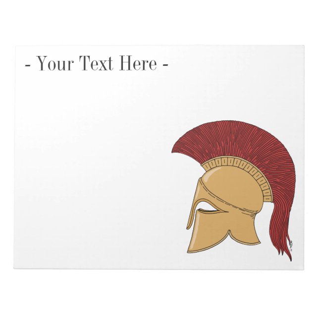 Corinthian Helmet Notepad (Front)