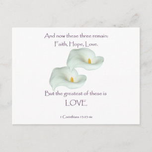 Corinthians 13:13 Faith Hope Love Postcard