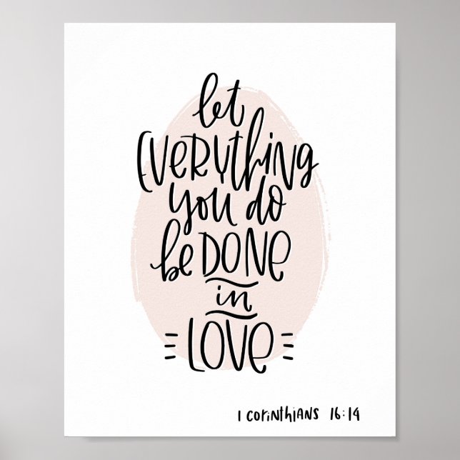 Corinthians 16:14 Bible verce Poster (Front)