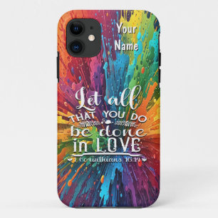 Corinthians 16-14 Love iPhone 11 Case