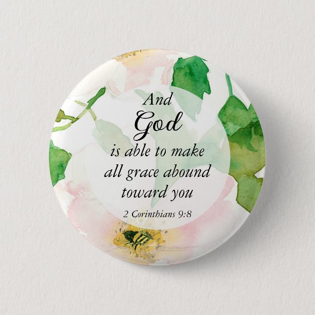 Corinthians Bible Scripture Honeybee Flower 6 Cm Round Badge (Front)