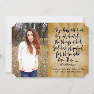 Corinthians Christian Bible Verse Photo Graduation Invitation