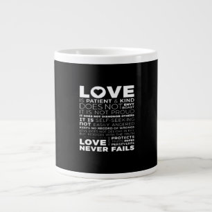 Corinthians Love Is Patient And Kind Does Not Envy Large Coffee Mug