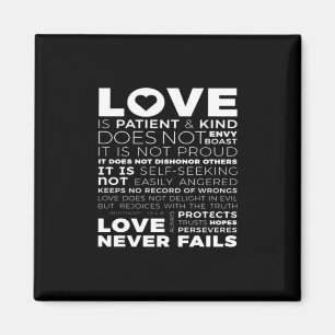 Corinthians Love Is Patient And Kind Does Not Envy Magnet