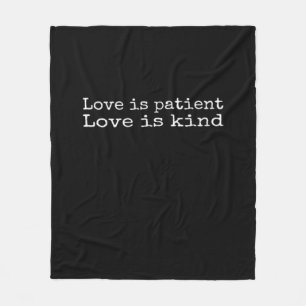 Corinthians Love Is Patient Love Is Kind Scripture Fleece Blanket