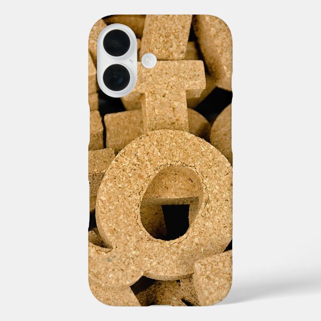 Cork block letters Case-Mate iPhone case (Back)