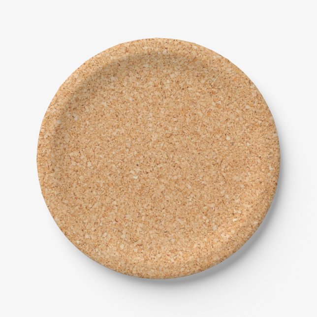 Cork Board Paper Plate (Front)