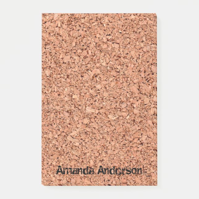 Cork Board with Personalised Text Post-it Notes (Front)