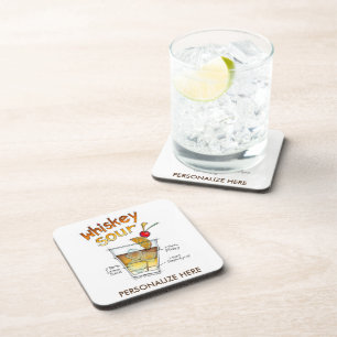 CORK COASTER SETS, WHISKEY SOUR COCKTAIL RECIPE