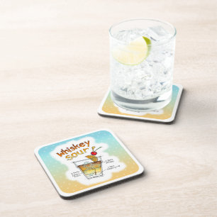 CORK COASTER SETS, WHISKEY SOUR COCKTAIL RECIPE