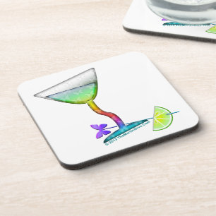 CORK COASTERS - BUTTERFLY MARTINI